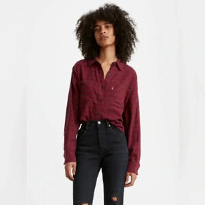 Levi’s Plus Size Levi's Women's Utility Shirt Red Plaid Cropped  Size 3X